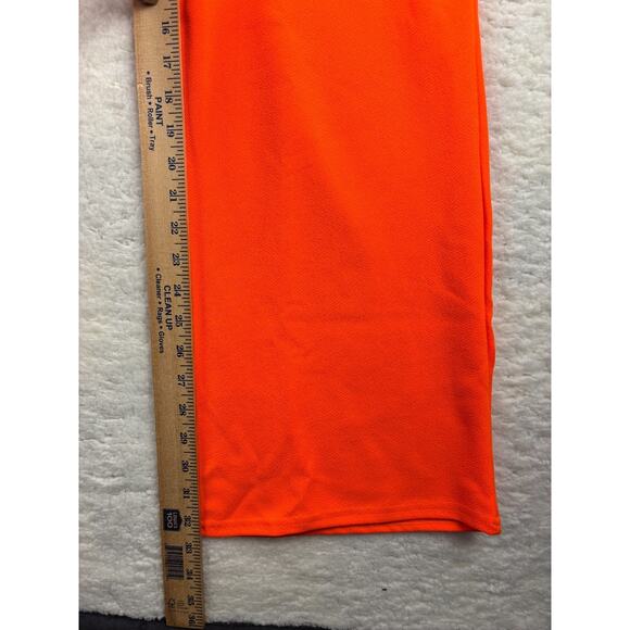 Boohoo Neon Orange High Waist Wide Leg Pants | Women’s XS/2 | NWT - Picture 3 of 6